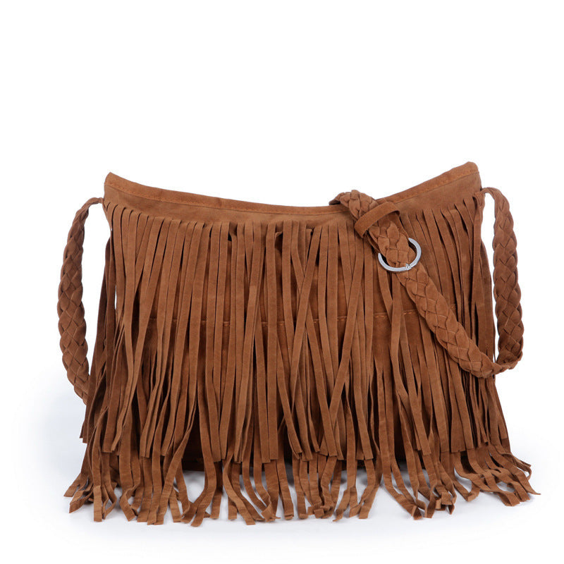 Borsa a tracolla con nappine da donna