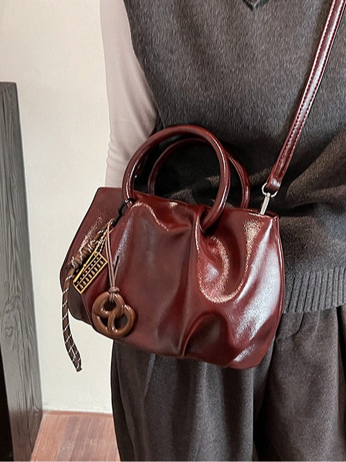 Borsa a tracolla leggera con pieghe a forma di nuvola