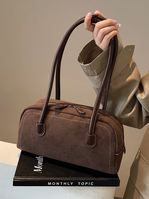Borsa a tracolla retrò opaca borsa a cuscino casual