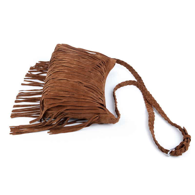 Borsa a tracolla con nappine da donna
