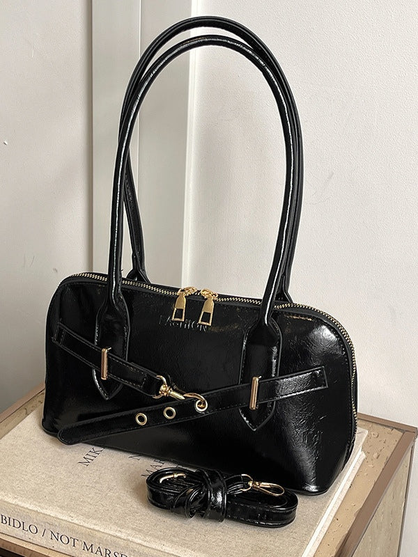 Borsa a tracolla a conchiglia retro alla moda