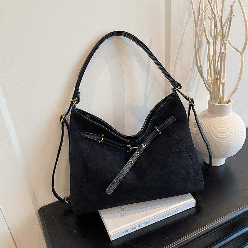 Borsa a tracolla multifunzionale in suede vintage di alta gamma