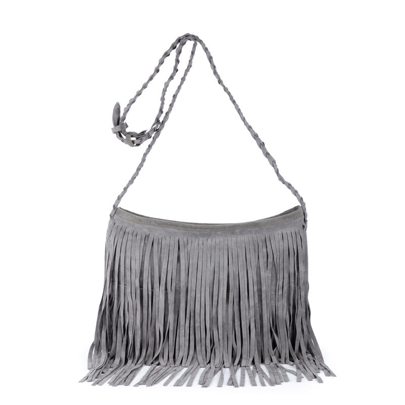 Borsa a tracolla con nappine per donna