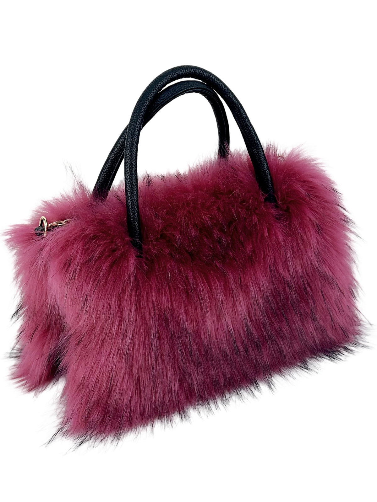 Borsa a tracolla con catena alla moda in peluche