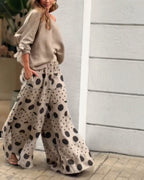 Simonetta | Coordinato Top Spalle Morbide + Pantalone Stampato