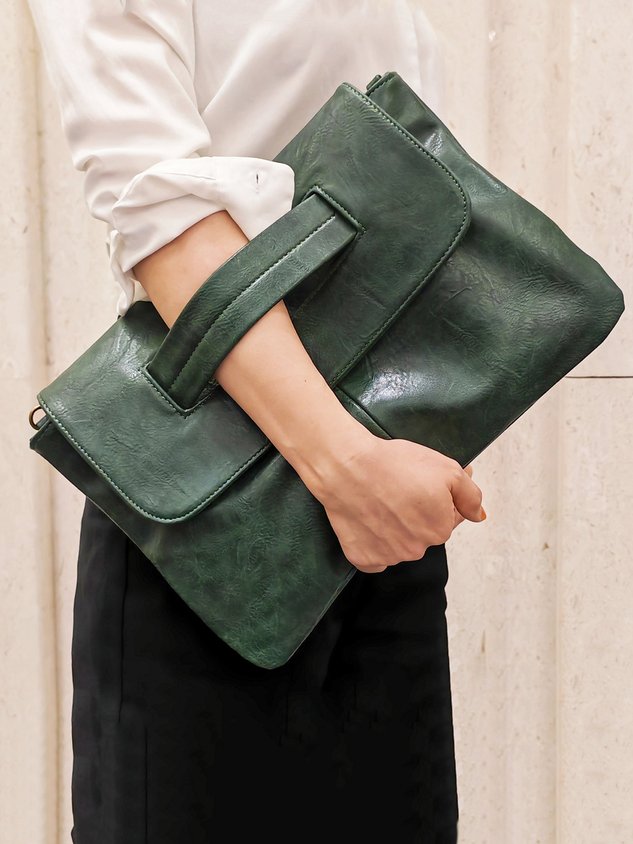 Borsa a tracolla con chiusura magnetica di grande capacità per pendolari