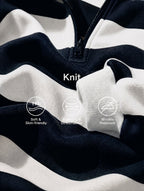 Set di due pezzi: Top in misto cotone a righe con blocchi di colore e gonna midi con zip a metà MDZ2903G5ZRK