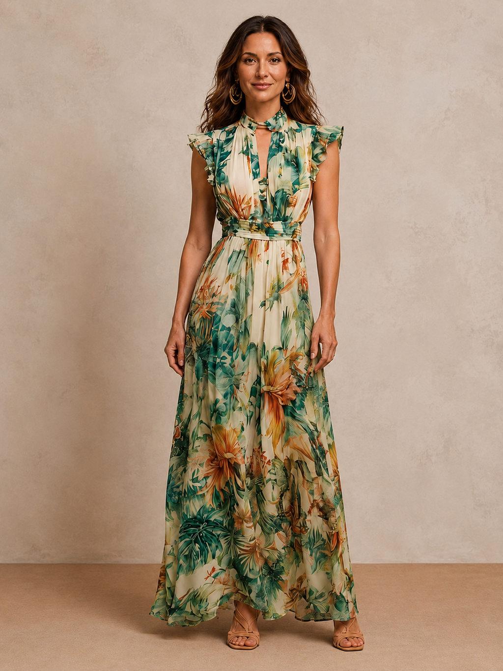Grace | Chiffon Tropicale Dipinto