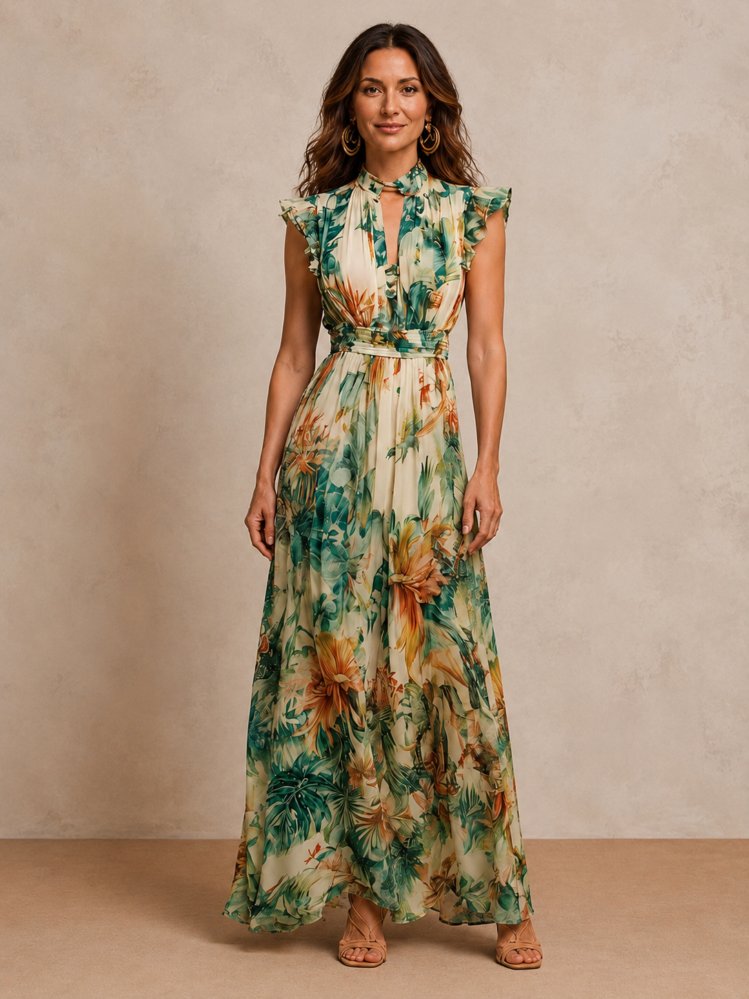 Grace | Chiffon Tropicale Dipinto