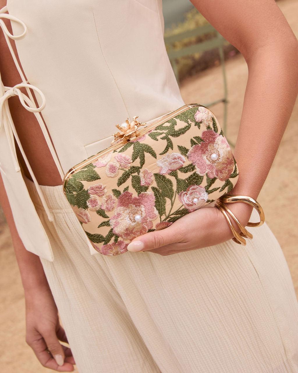Clutch Rigida Ricamata Freesia