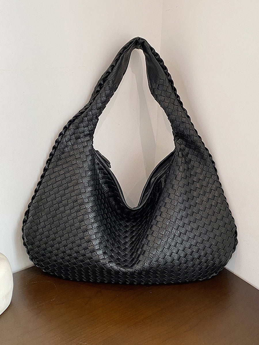 Borsa in pelle intrecciata alla moda