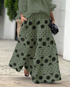 Simonetta | Coordinato Top Spalle Morbide + Pantalone Stampato