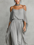 Renatta | Completo fluido due pezzi grigio