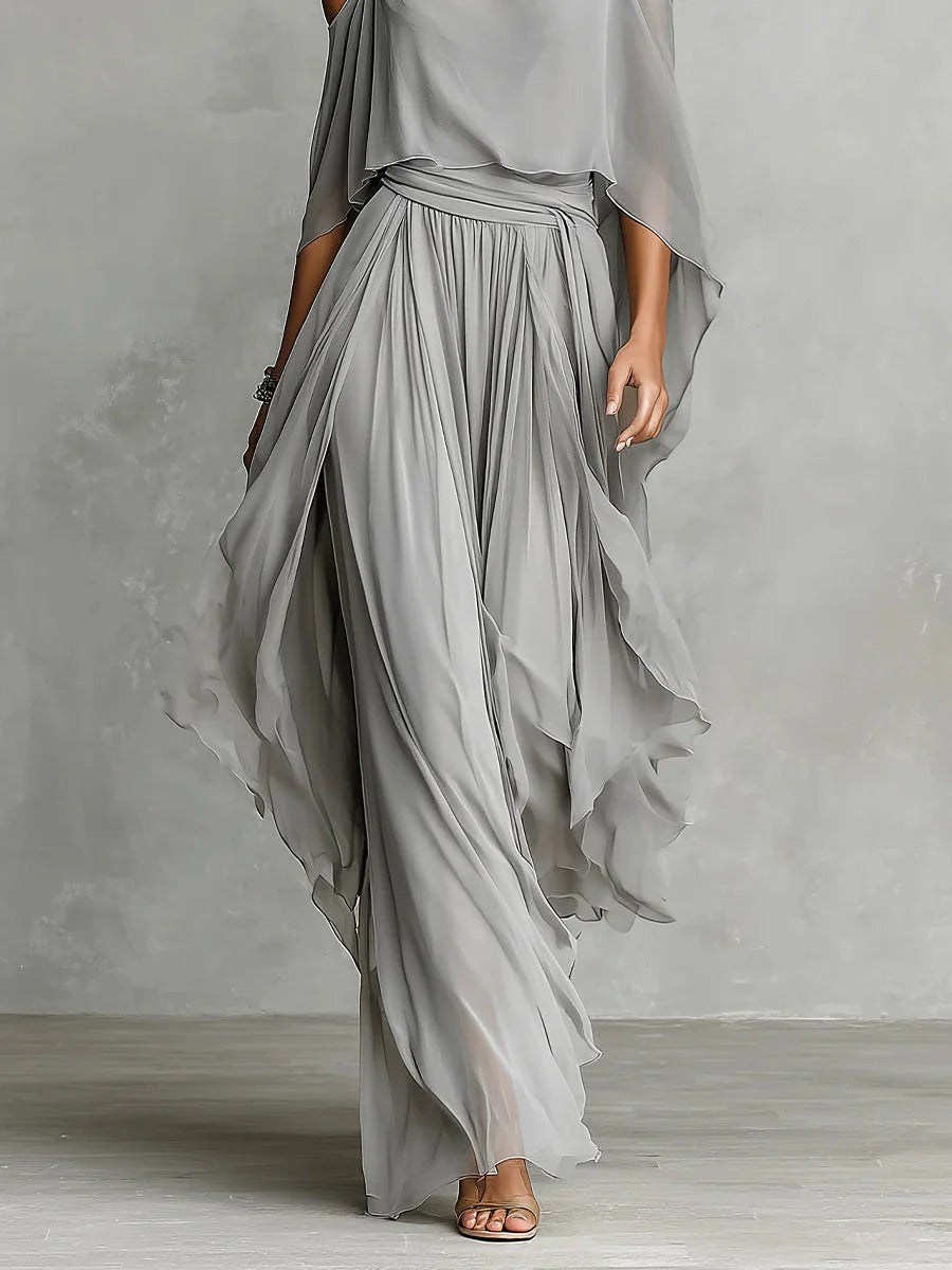 Renatta | Completo fluido due pezzi grigio